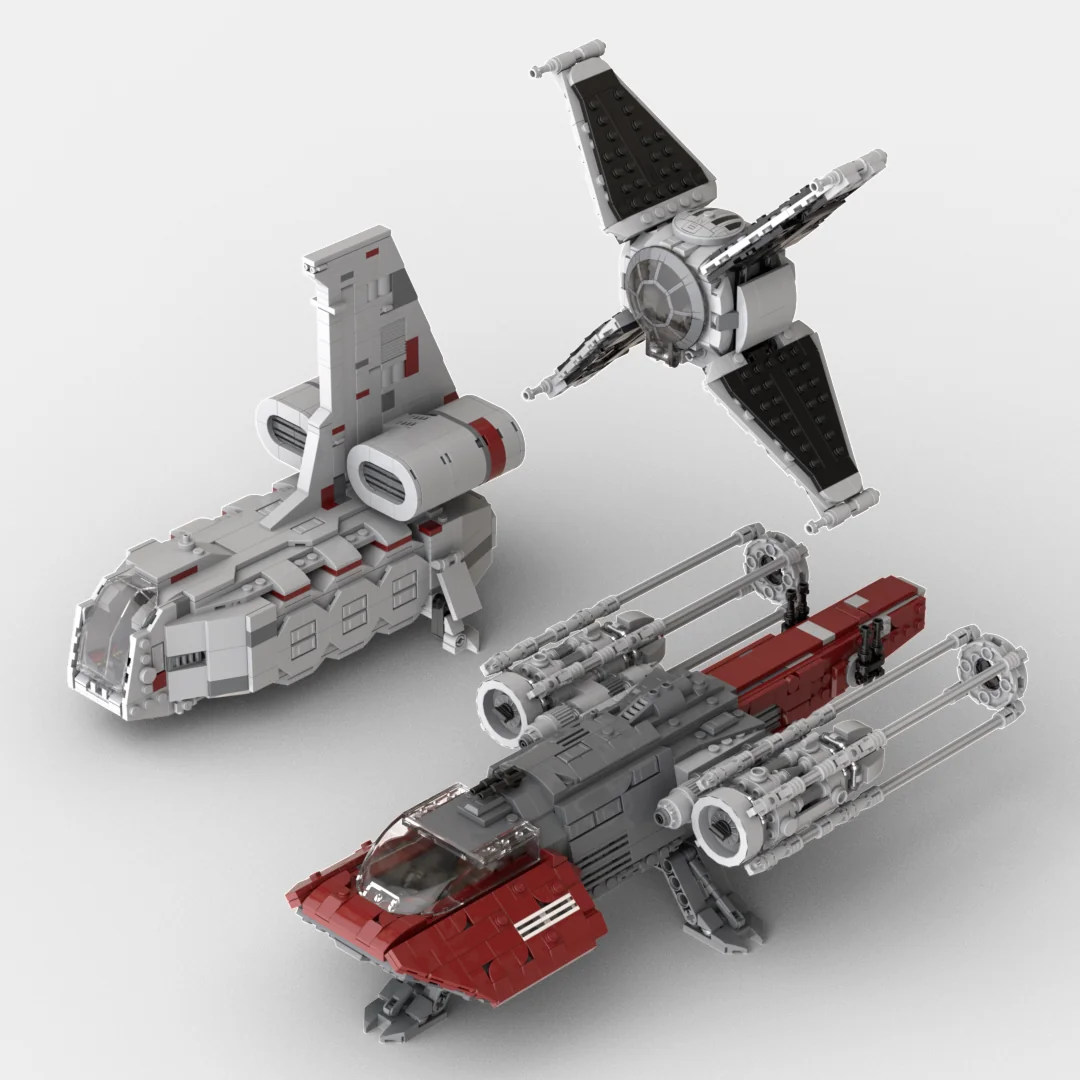 A selection of Star Wars ship models
